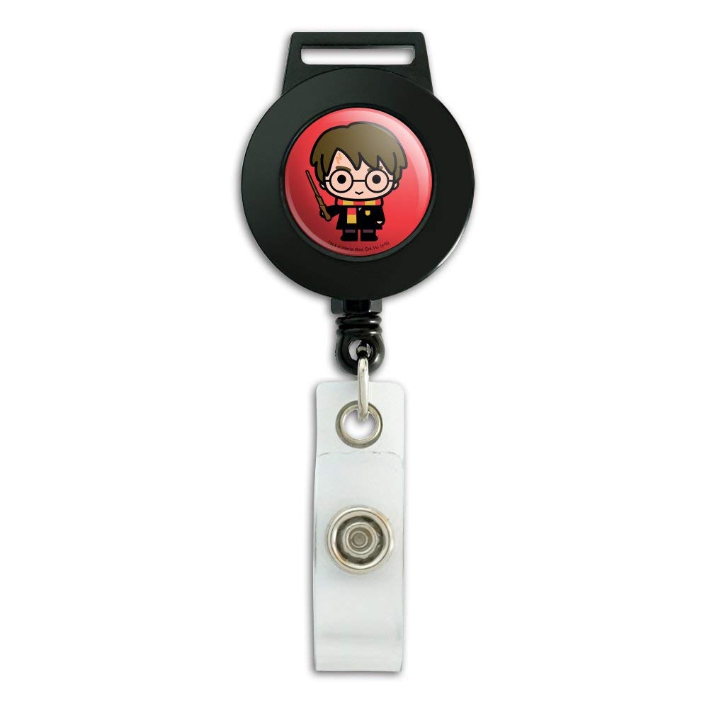 Harry Potter Cute Chibi Character Lanyard Retractable Reel Badge ID Card Holder - Official Licensed Merchandise for Work, School & Convention Security Access