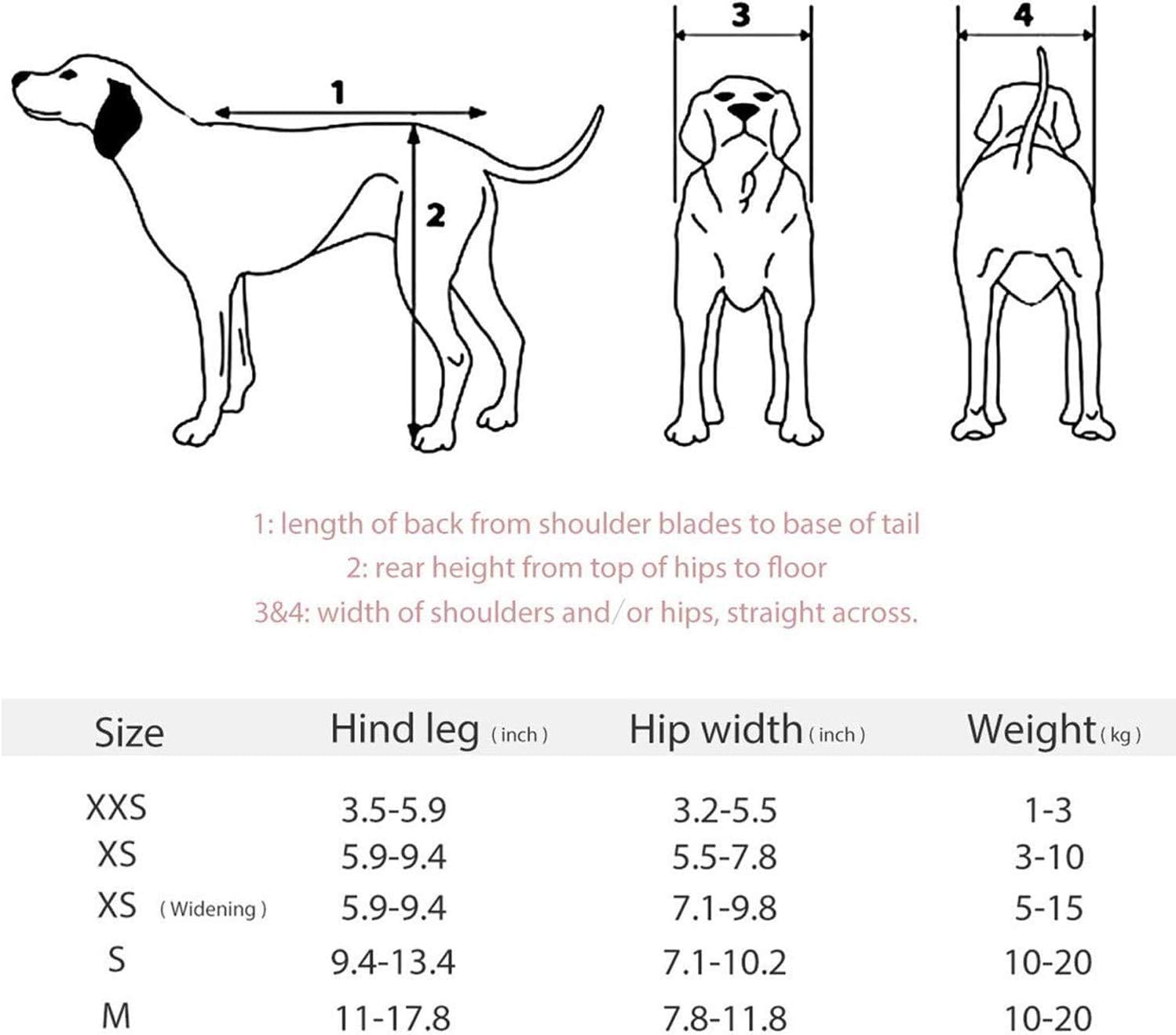Adjustable 4-Wheel Dog Wheelchair for Back Legs - Supportive Pet Mobility Aid for Front & Rear Leg Rehabilitation (Large Size) - Ideal for Disabled, Injured, or Elderly Dogs with Mobility Issues