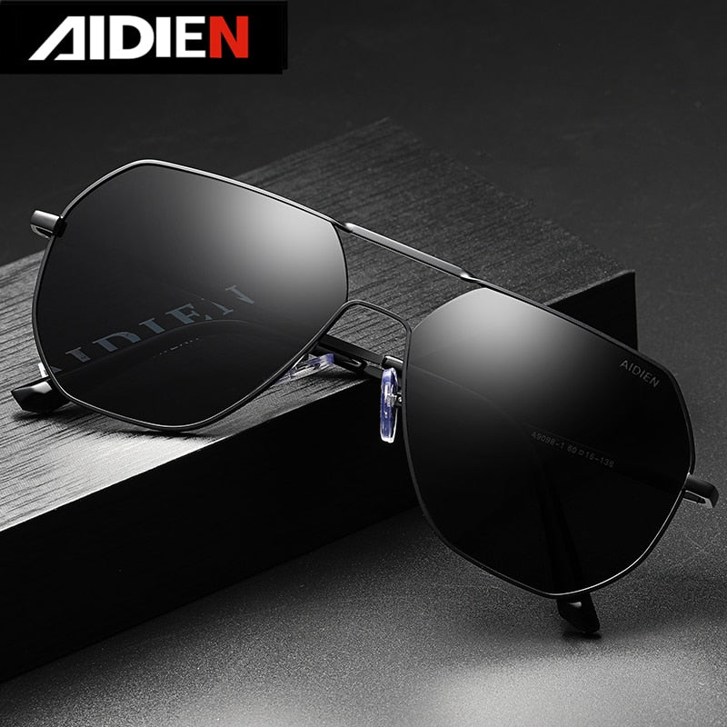 Aidien Men's Full Rim Alloy Frame Myopic Reading Glasses with UV Protection - Lightweight & Durable Eyewear for Reading, Driving, and Outdoor Activities (Model 8692)