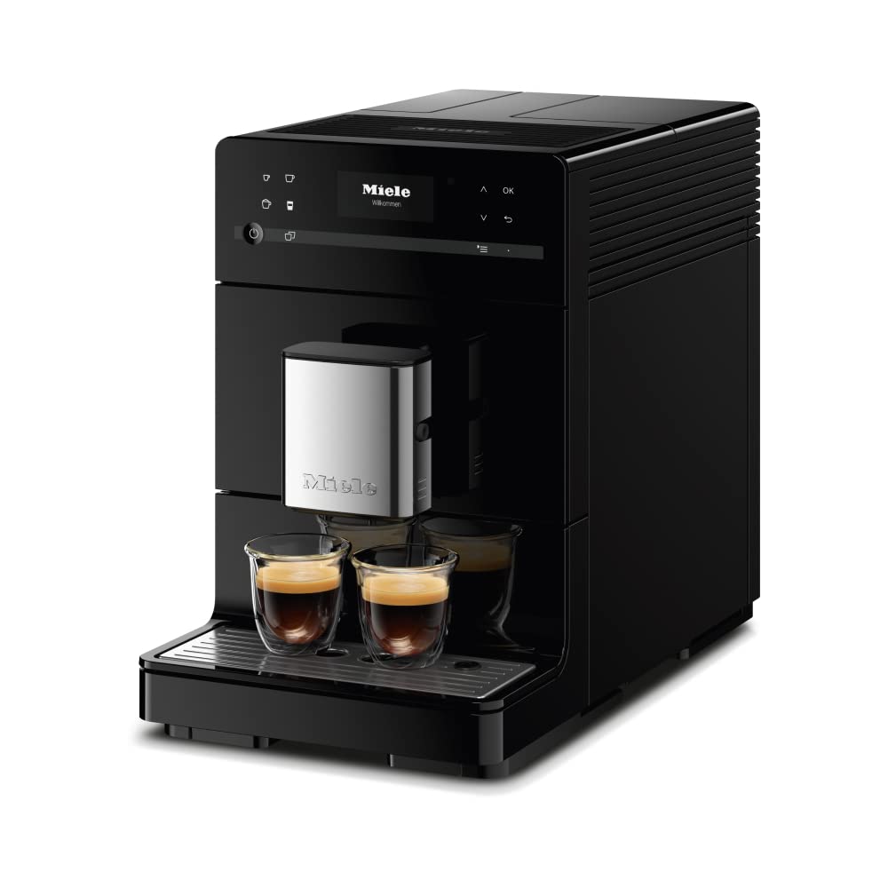 Miele CM 5310 Silence Automatic Coffee Maker - OneTouch for Two, AromaticSystem, Coffee Pot & Cleaning Programs - Obsidian Black | Perfect for Home & Office Use