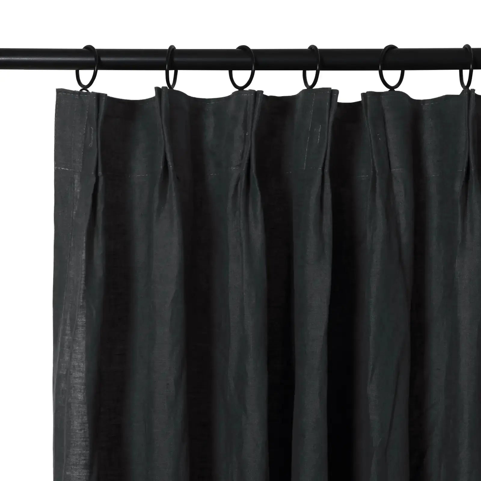 100% Linen Pleated Curtains by Doris - Elegant Window Treatments for Living Room, Bedroom & Dining Room
