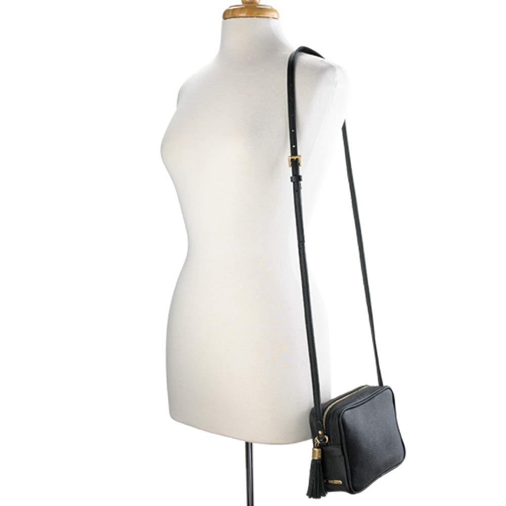 GiGi New York Handcrafted Women's Pebble Grain Leather Madison Crossbody Camera Bag - Stylish & Durable for Travel, Work & Everyday Use