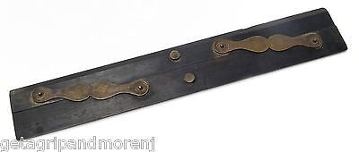 Vintage 1800s Ebony and Brass 12-Inch Parallel Rule - Antique Drafting Tool for Architecture, Engineering & Collectors