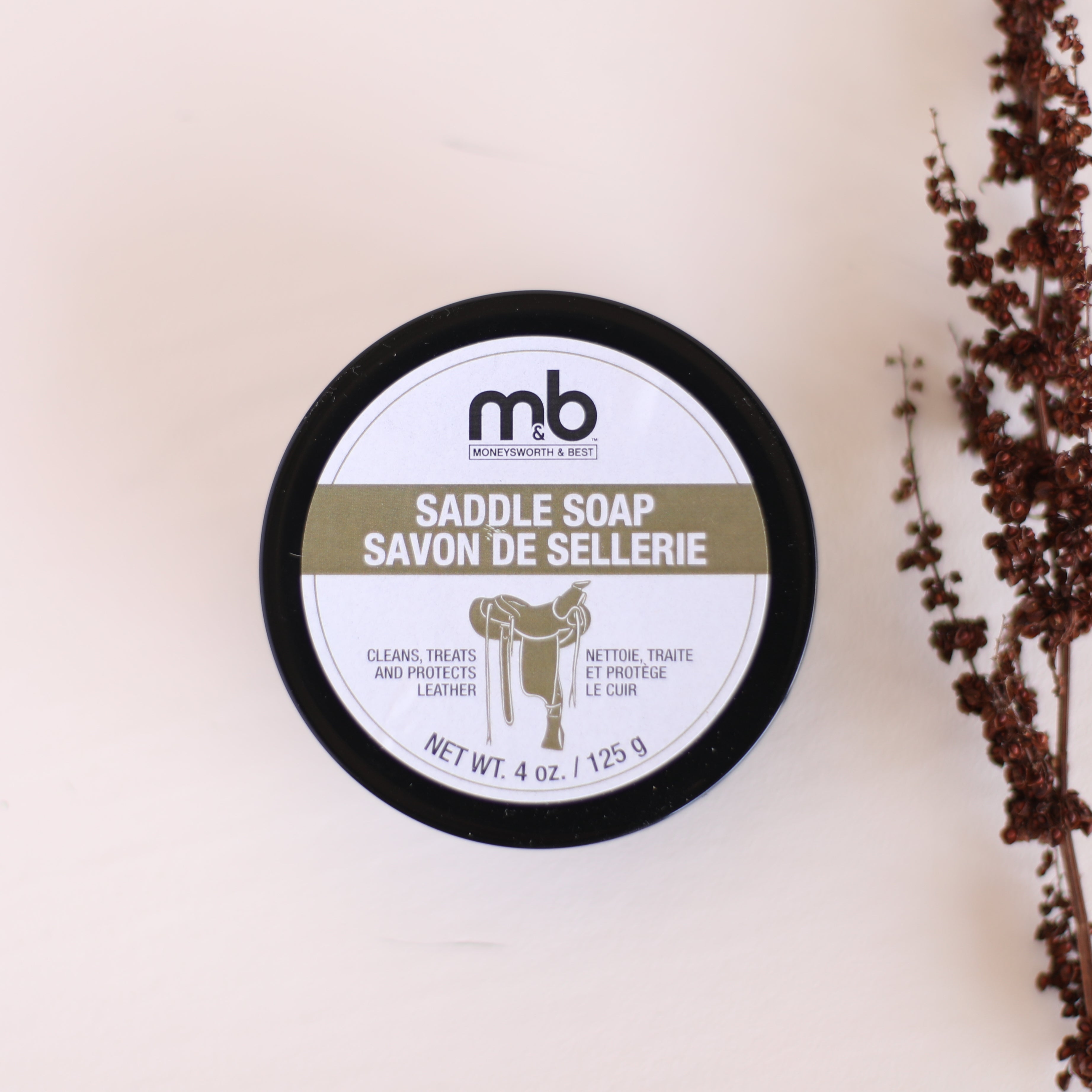 Premium Saddle Soap Leather Cleaner & Conditioner - Gentle Cleaning for Saddles, Boots, Bags & Leather Goods | Restores & Protects Genuine Leather | Ideal for Equestrian, Motorcycle & Vintage Leather Care