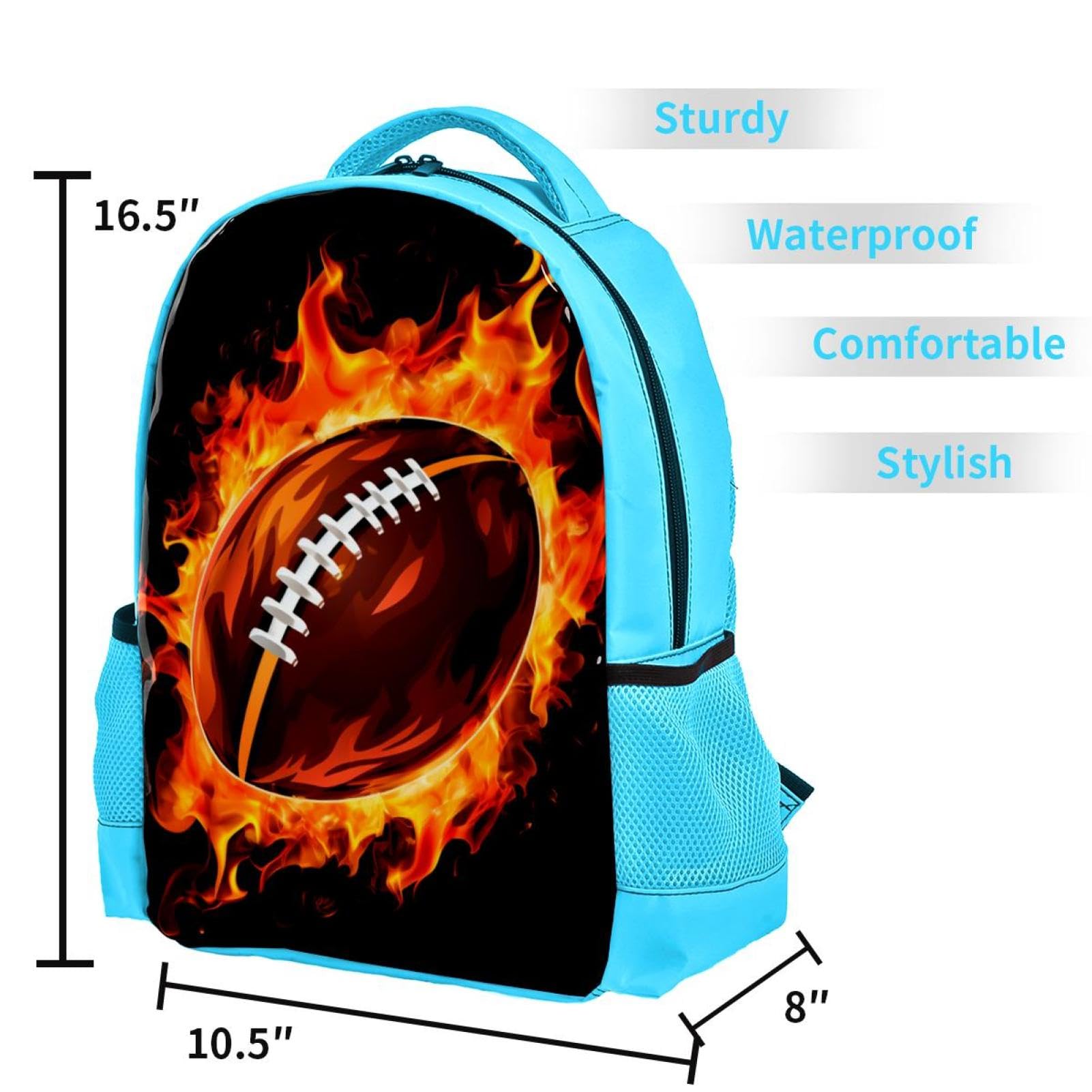 Best Travel Backpack for Men & Women - Durable American Football Design Backpack for Hiking, Camping & Daily Commute