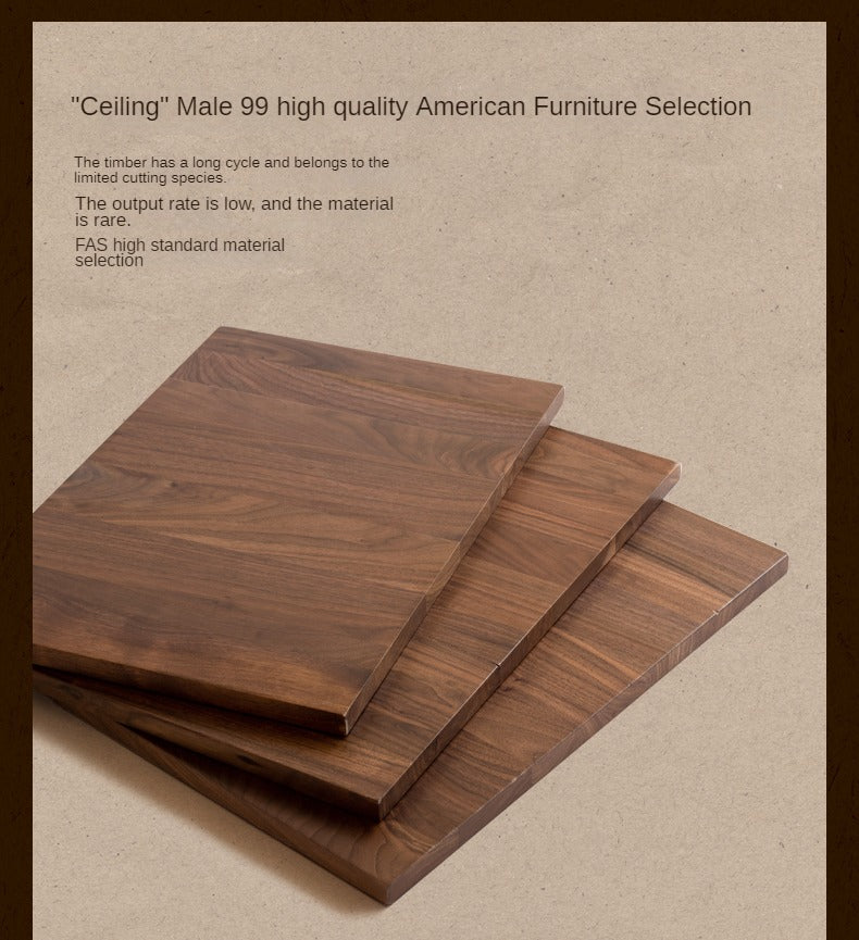 Solid Black Walnut Wood TV Stand - American Retro Style Locker Cabinet for Living Room & Home Theater Storage