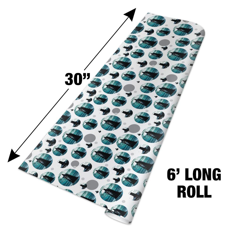 Batman in The Batcave Gift Wrap Paper Roll - Premium Superhero Wrapping Paper for Birthday, Christmas Gifts - Perfect for Comic Book Fans & Batman Collectors
