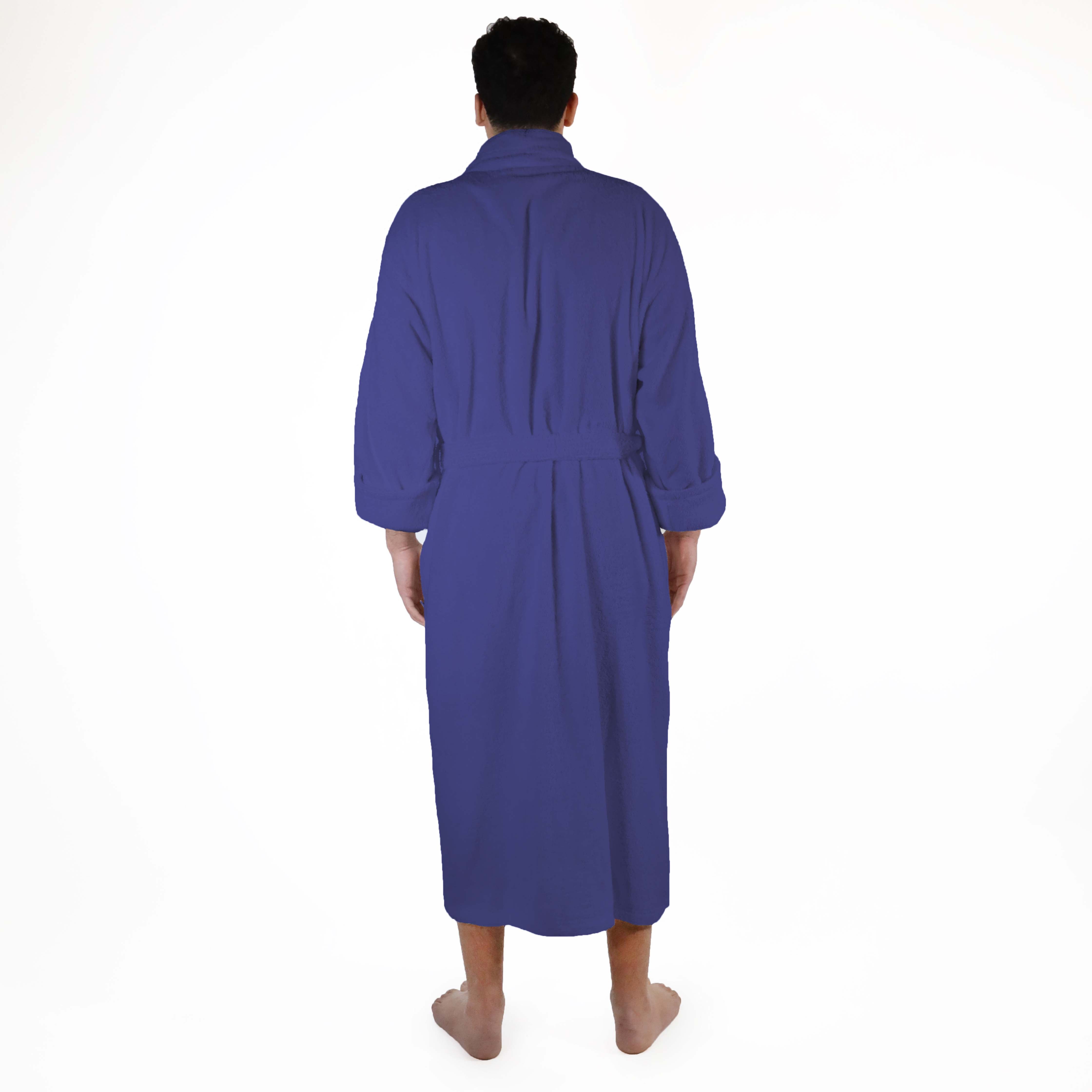 Premium Turkish Cotton Bathrobe for Women & Men - Unisex Shawl Collar Long Robe with Pockets | Soft Spa, Lounge & Hotel Style Bathrobe for Home Relaxation