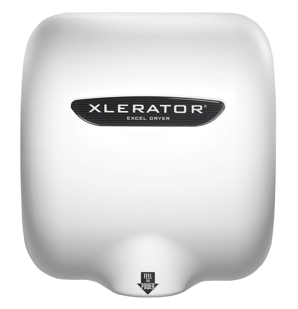 XLERATOR XL-WX High-Speed Automatic Hand Dryer - White Cover, 1.1 Noise Reduction Nozzle, 5.5A, 277V - Ideal for Restrooms, Hotels, and Commercial Spaces