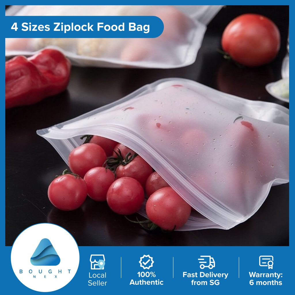 Reusable Ziplock Food Storage Bags for Vegetables, Fruits & Meal Prep - Airtight Plastic Zip Seal Bags for Refrigerator, Freezer & Pantry Organization | Perfect for Fresh Produce, Snacks & Leftovers