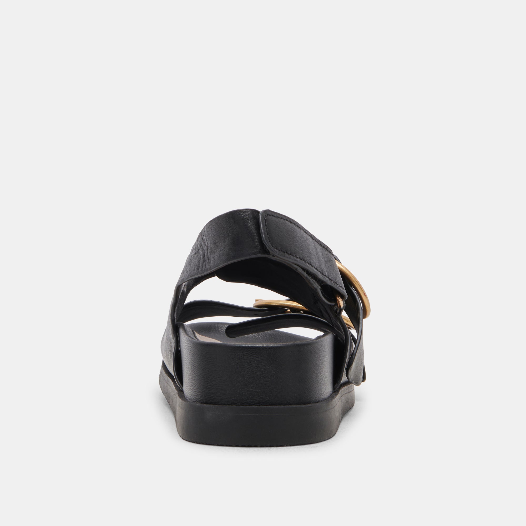 STARLA Women's Black Leather Sandals - Comfortable & Stylish Casual Footwear for Summer, Beach, and Everyday Wear