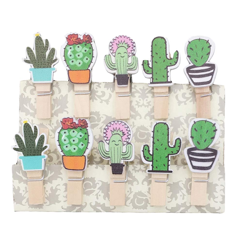 TOPBATHY 100PCS Mini Wooden Clips - Cartoon Wooden Clothespins with Twine for Photo Display, Artwork Decoration & Craft Projects - Perfect for Scrapbooking, DIY Home Decor and Picture Hanging