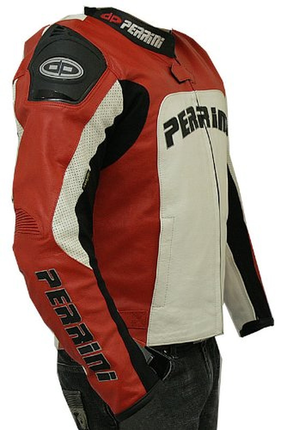 Tornado Motorcycle Leather Jacket with Hump & Hard Armor - Red Racing Jacket for Men (Size 52) - Premium Biker Gear for Street Riding and Track Racing
