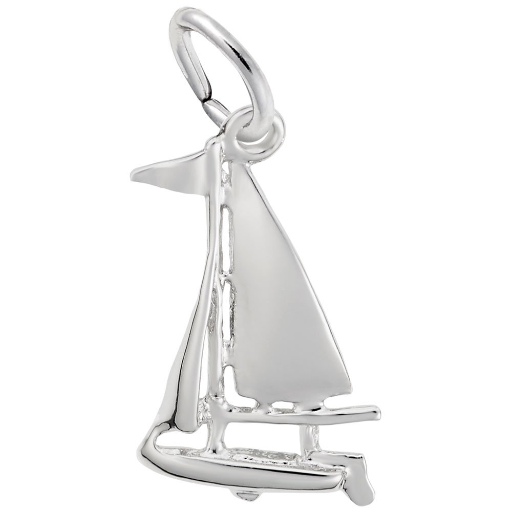 Sailboat Charm Pendant - Sterling Silver Nautical Jewelry for Bracelets & Necklaces - Perfect for Beach Vacations, Boat Trips & Summer Fashion