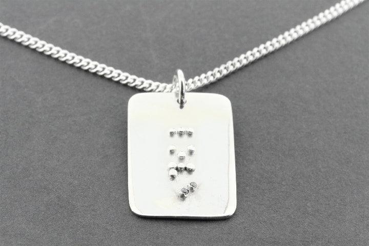Braille Dog Tag Pendant Necklace - Personalized Engraved Pet ID Tag for Dogs - Perfect for Pet Lovers & Gift Giving - Ideal for Daily Wear, Special Occasions & Memorial Jewelry