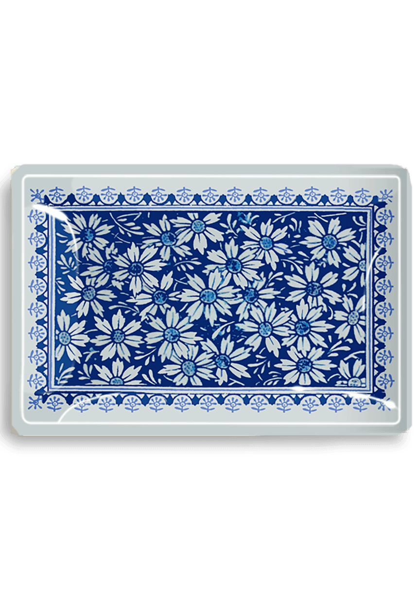 Vintage Playing Card Backside Decoupage Glass Tray - Unique Antique Style Serving Tray for Coffee, Tea, and Desserts - Perfect for Home Decor, Parties, and Gift Giving