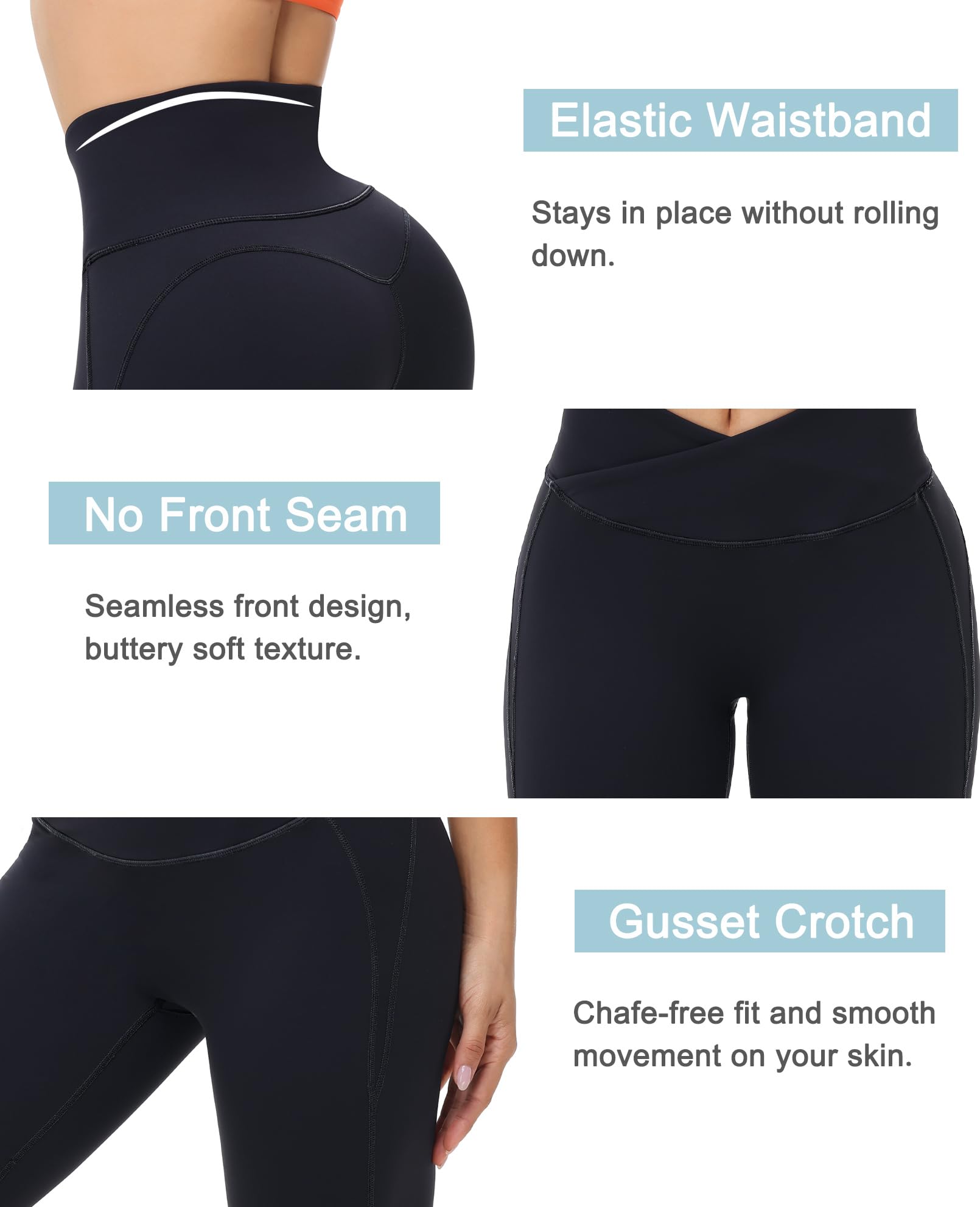 Women's High Waisted Biker Shorts - Tummy Control Workout Shorts No Front Seam, Butt Lifting Running & Yoga Short Leggings for Gym, Cycling & Active Wear