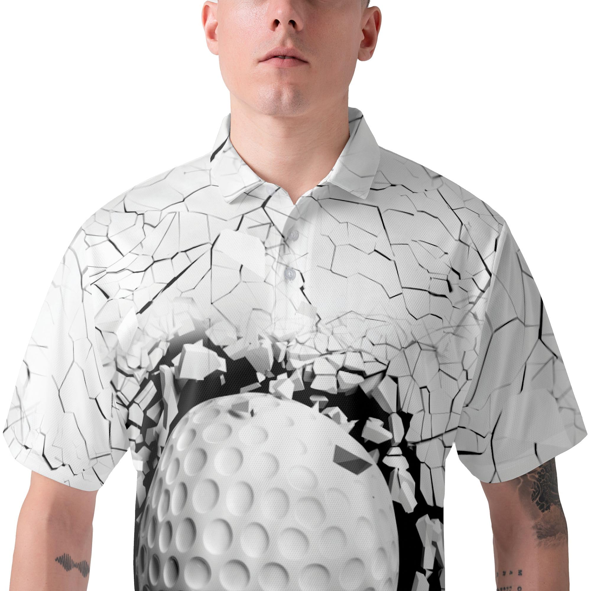 HYPERFAVOR Men's Smart Golf Polo Shirts - Breathable Short Sleeve Performance Shirt for Golfing - Perfect for Golf Course, Driving Range & Casual Wear