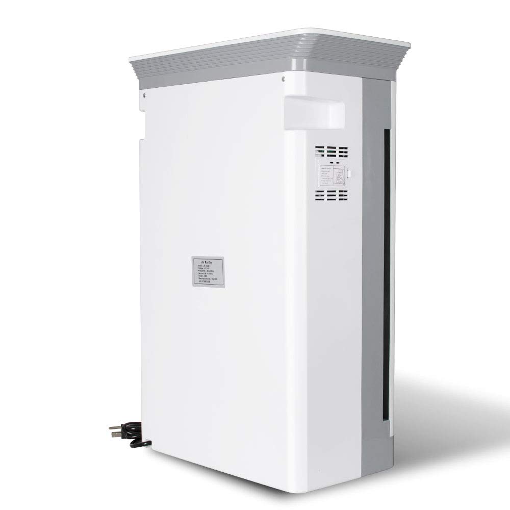 5-Stage HEPA Air Purifier for Large Rooms - Home & Office Use with Child Lock, Sleep Mode & Washable Filter - White | Ideal for Bedrooms, Living Rooms & Workspaces