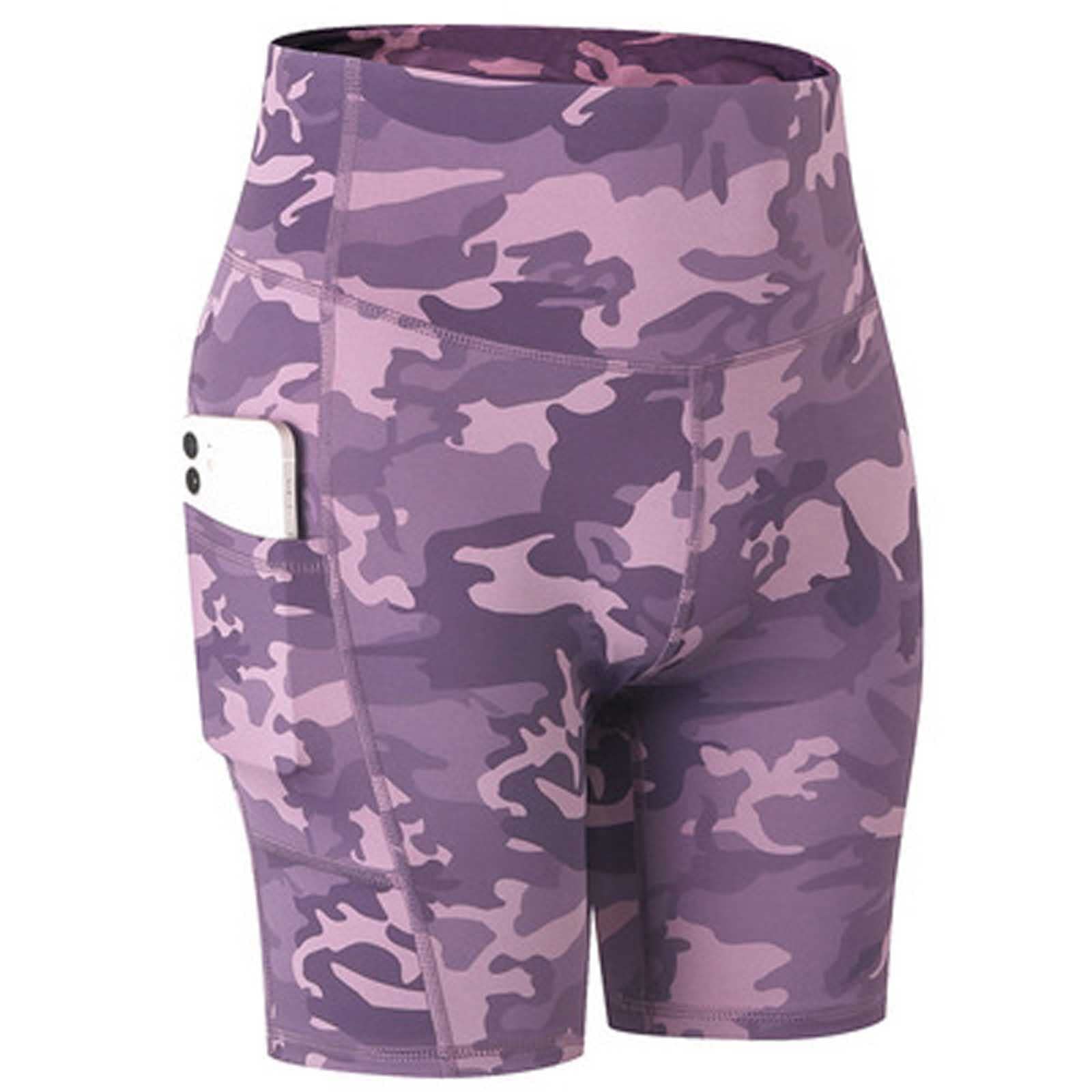 Vet-ixioh Women's High Waisted Biker Shorts - Soft Yoga Running Workout Shorts with Pockets, Quick Dry & Tummy Control Leggings for Gym, Cycling & Lounge Wear