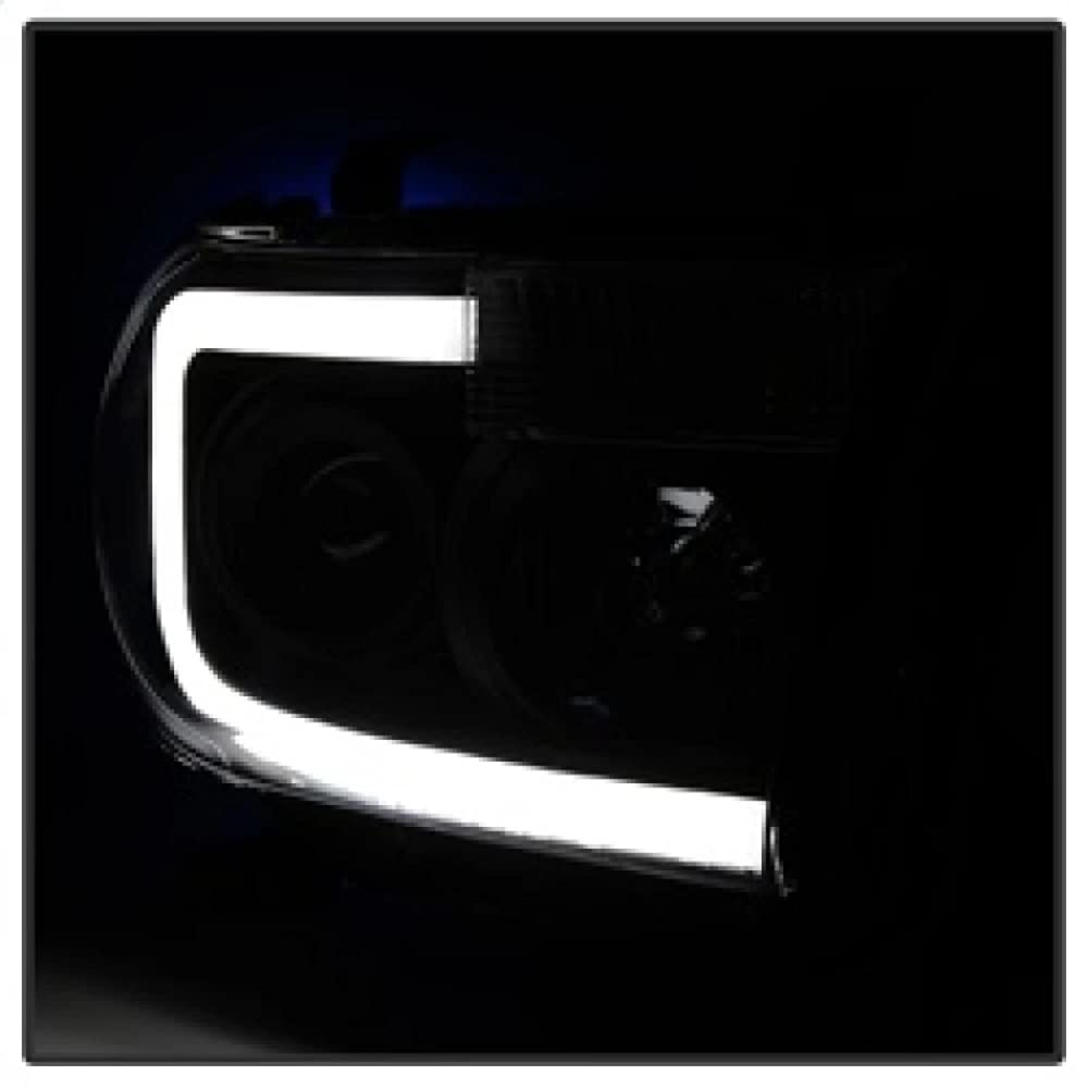 Xtune PRO-JH-TTU07-LED-BSM LED Headlight Conversion Kit - Compatible with Toyota Tundra 2007-2013 & Sequoia 2008-2013 - Black Smoked Projector Light Bar - Enhanced Night Driving & Off-Road Visibility