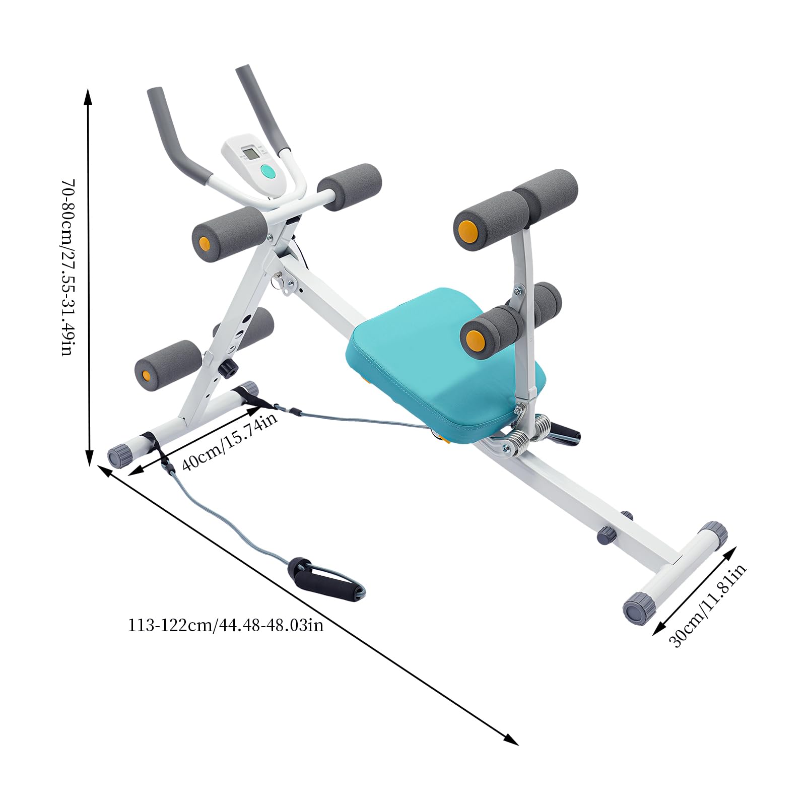 **Ab Trainer Machine for Core Workouts - Adjustable Resistance Bands & LCD Display - Full Body Waist Trainer for Adults - Home Gym Equipment for Abs, Back & Posture**    *(Ideal for Home Fitness, Post-Pregnancy Recovery, and Strength Training)*