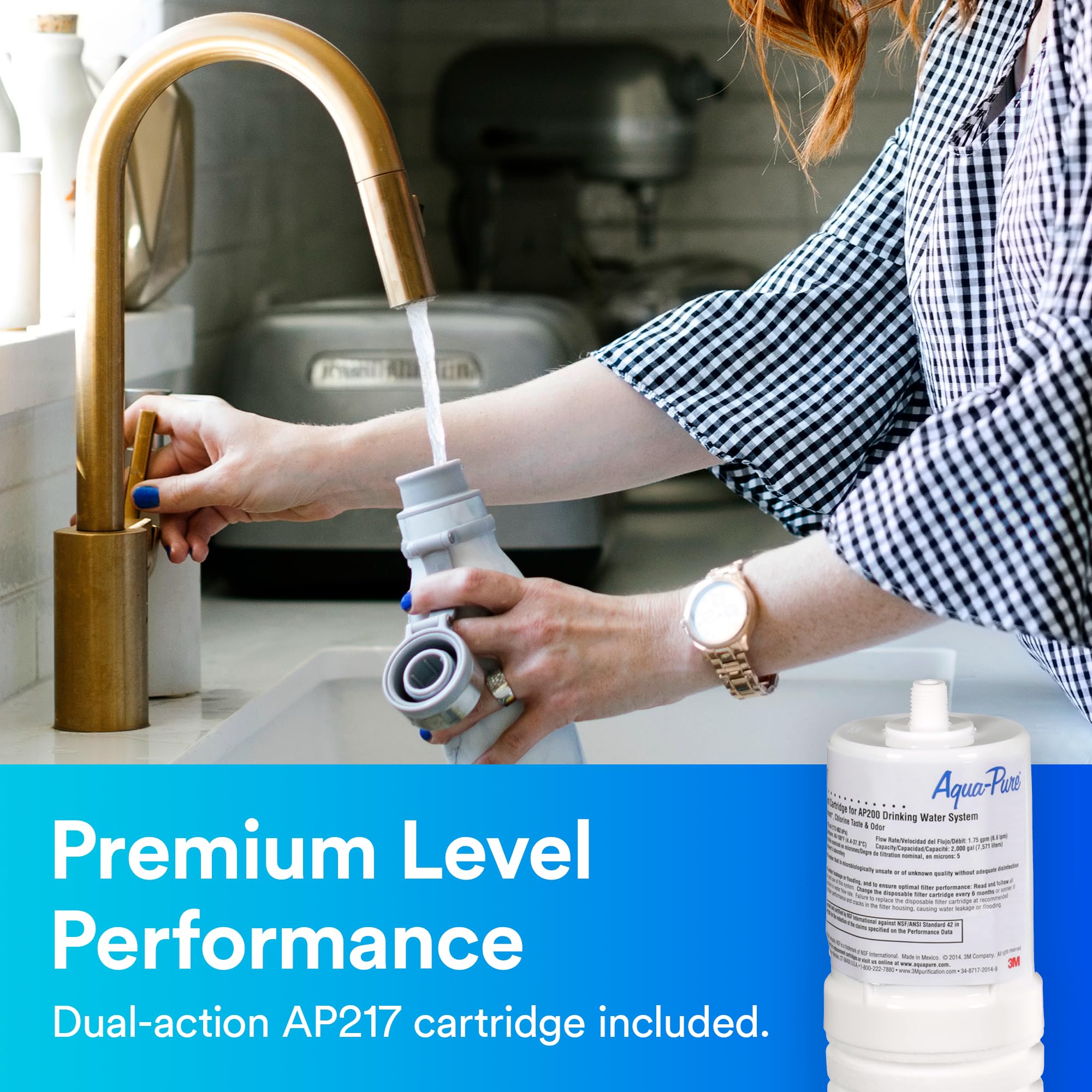 3M Aqua-Pure AP200 Under Sink Water Filtration System - High Flow Rate for Clean Drinking Water | Perfect for Kitchen, RV & Office Use