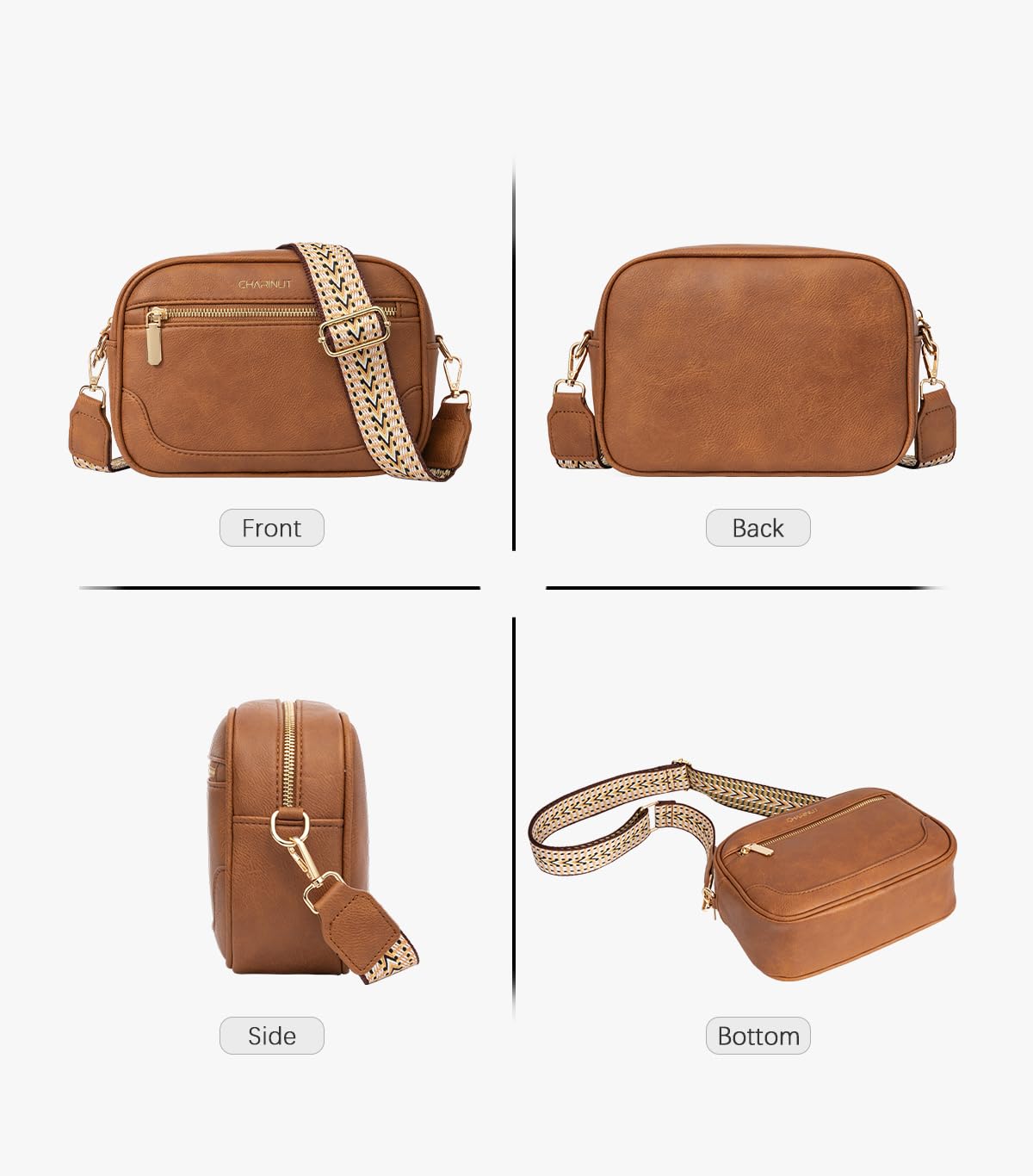 Vegan Leather Crossbody Purse for Women - Adjustable Strap Small Shoulder Bag | Perfect for Travel, Shopping & Everyday Use