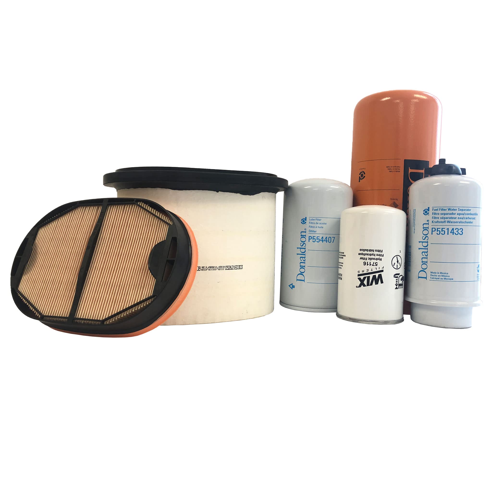 CFKIT Maintenance Filter Kit for CAT 416E Loaders - Air, Oil & Fuel Filters Replacement Set - Compatible with Caterpillar 416E Backhoe Loaders - Heavy Duty Construction Equipment Parts
