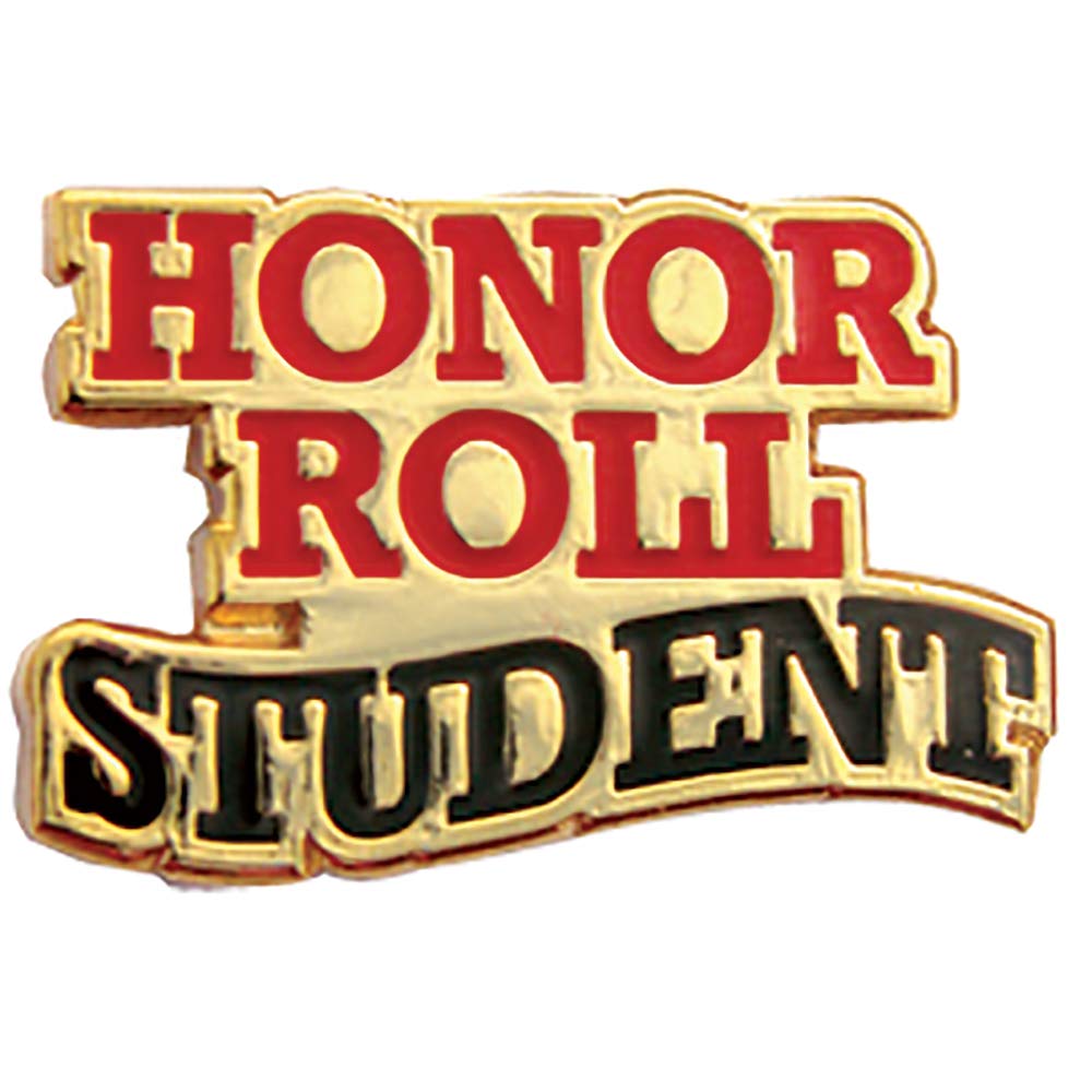 Jones School Supply - 100 Pack Red & Black Honor Roll Student Lapel Pins - Academic Achievement Award Pins for Students - Perfect for School Awards Ceremonies, Graduations & Academic Recognition Events