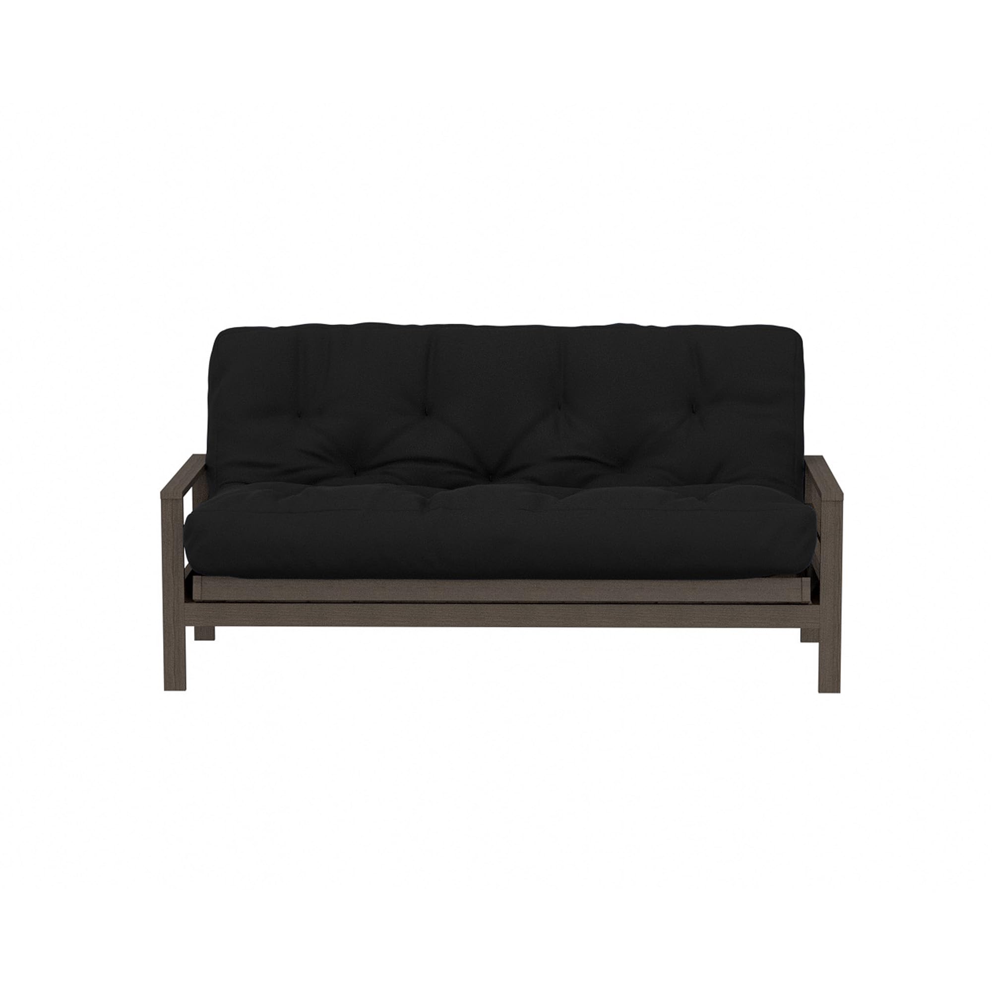 Royal Sleep Products by The Futon Factory 6 Inch Twin Size Foam Futon Mattress - CertiPUR Certified US-Made Memory Foam - Solid Black Removable Cover - Replacement Mattress (Frame Not Included) - Perfect for Dorm Rooms, Guest Beds & Small Spaces