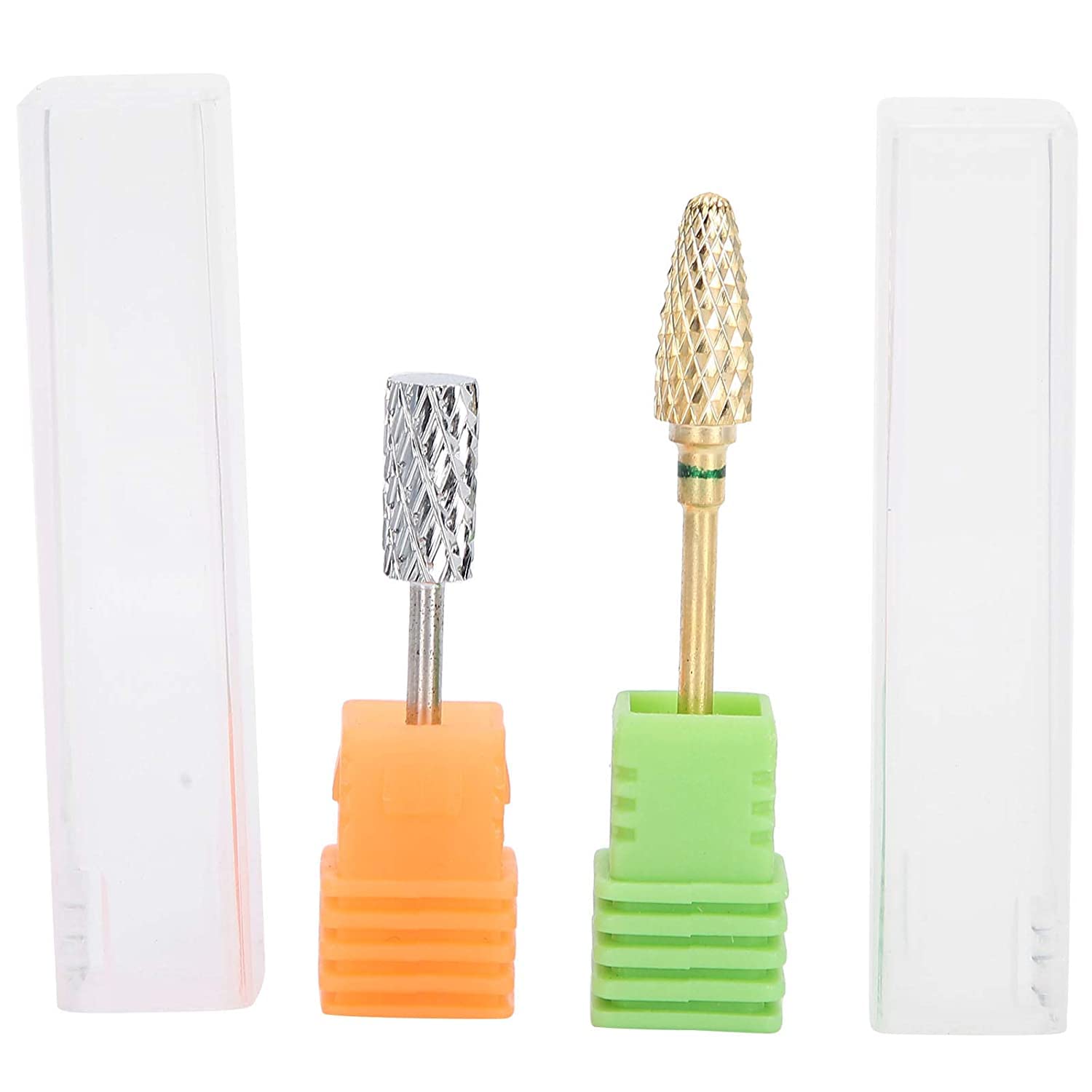2-Piece Tungsten Steel Nail Drill Bits Set - Professional Manicure Sanding Heads for Home & Salon Use | Durable Replacement for Nail Art, Acrylics & Gel Polish