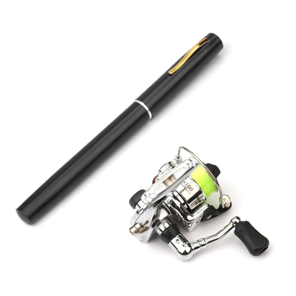 Portable Collapsible Fishing Rod and Reel Combo Kit - Telescopic Pen Fishing Pole with Spinning Reel - Perfect for Travel, Camping & Backpacking Adventures