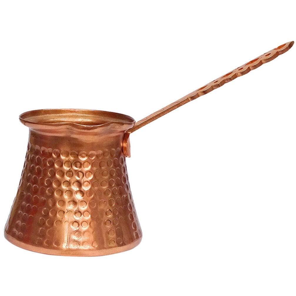 Vintage Turkish Copper Coffee Pot - Professional Multi-Function Espresso Maker & Durable Coffee Kettle | Perfect for Home Brewing, Camping & Gift Giving