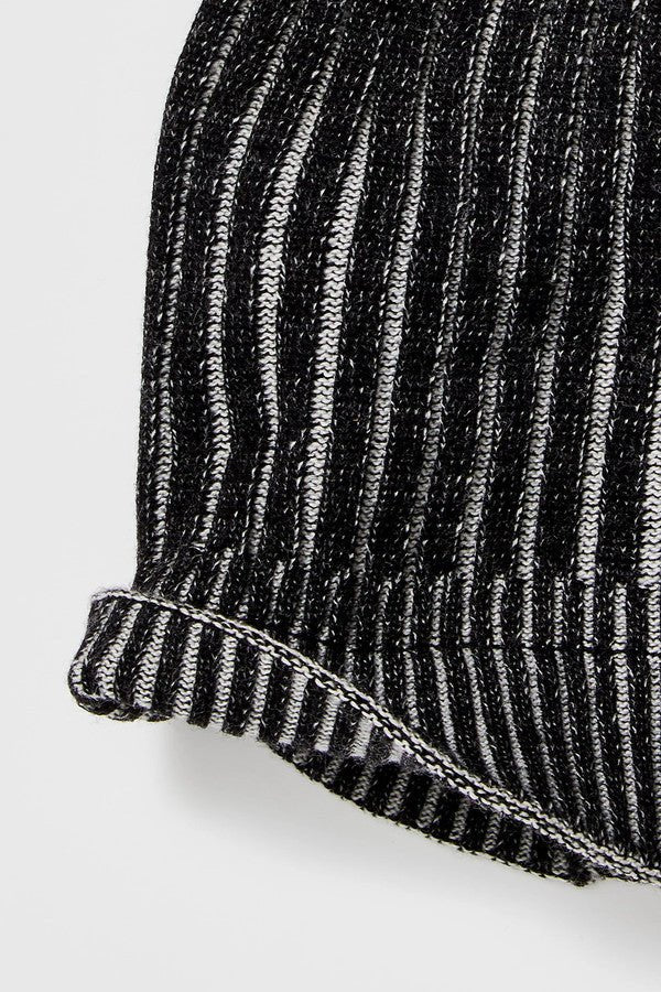 Slouchy Ribbed Cuffed Beanie for Women - Soft Winter Knit Hat with Fold Over Brim - Cozy Casual Outfit Accessory for Cold Weather, Snow Days & Outdoor Activities