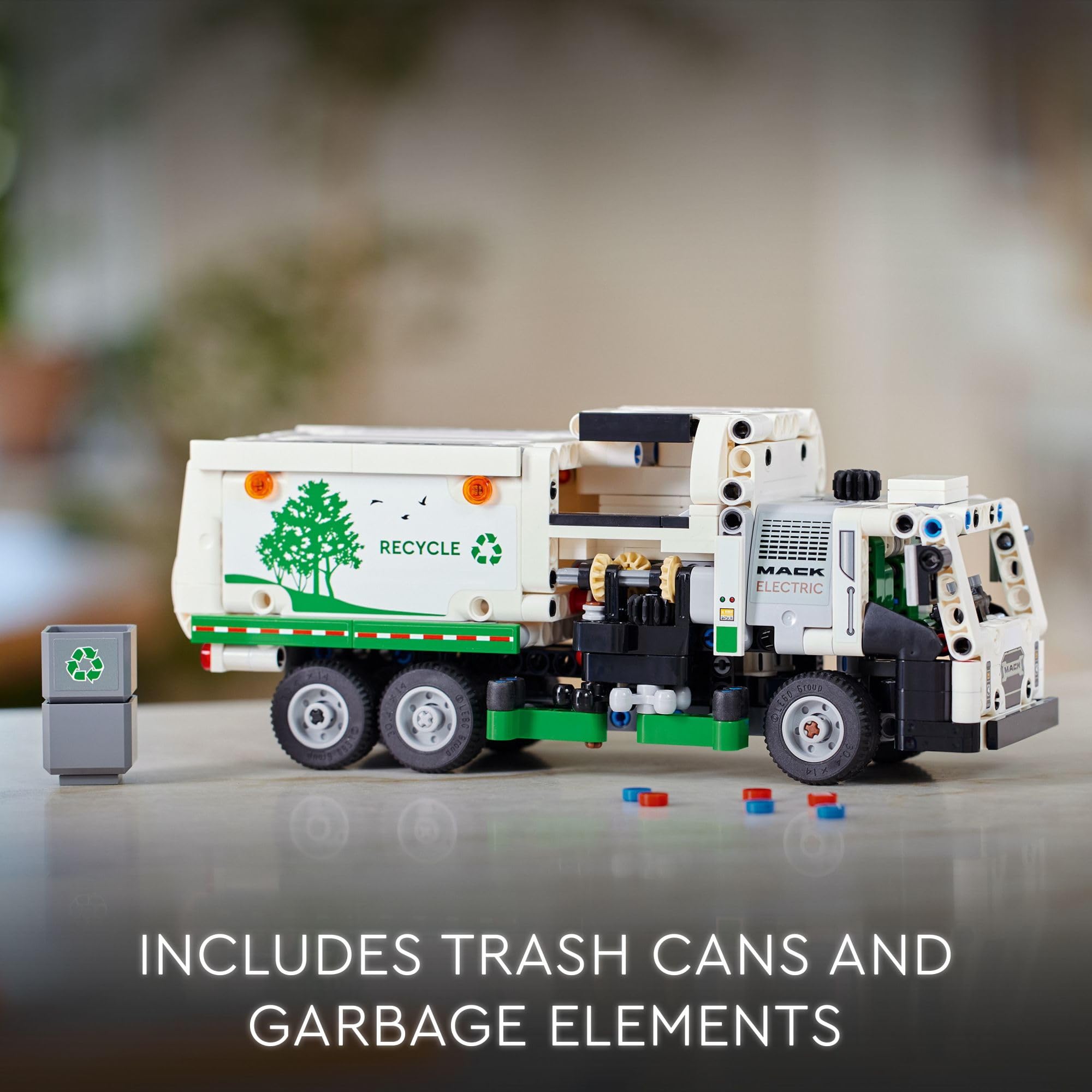 LEGO Technic Mack LR Electric Garbage Truck Toy Building Set - STEM Educational Construction Kit for Kids Ages 8+ | Realistic Recycling Truck Model with Working Features | Perfect Gift for Boys & Girls Who Love Vehicles & Pretend Play | Great for Birthday, Christmas & STEM Learning Activities