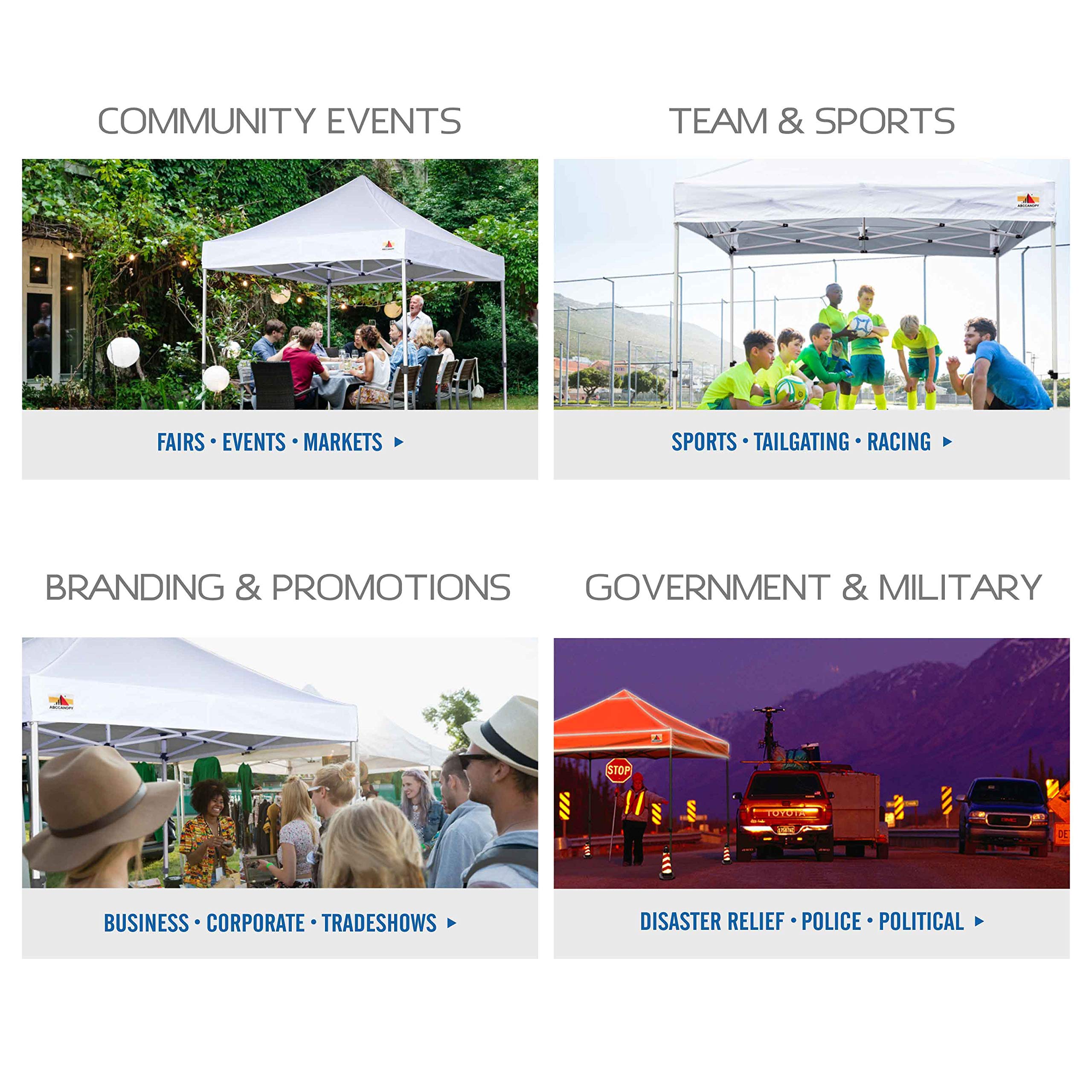 ABCCANOPY 10x10 Commercial Pop Up Canopy Tent - Heavy Duty Instant Shelter with UV Protection, Waterproof & Windproof (Navy Blue) - Perfect for Outdoor Events, Farmers Markets, Beach Parties & Camping
