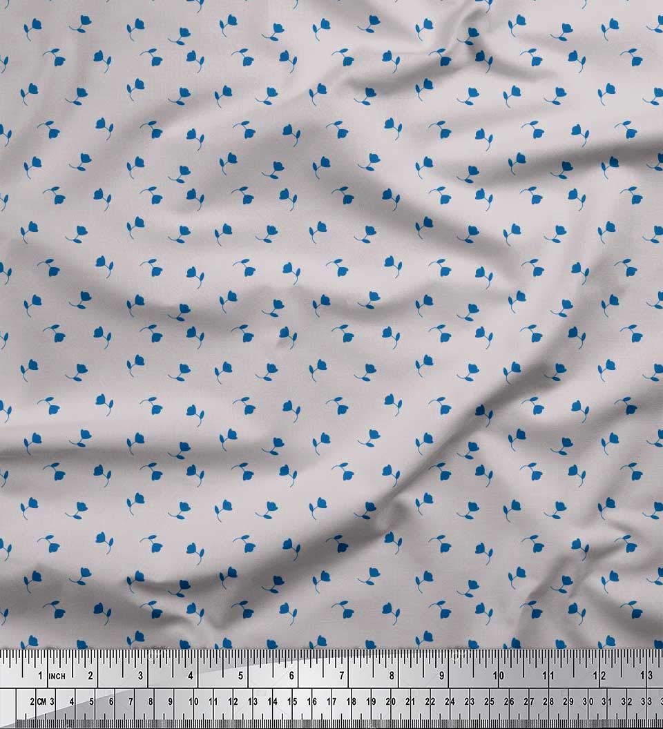 Soimoi Moss Georgette Brown Fabric by The Yard - 42 Inch Wide Printed Floral Leaves Design - Lightweight Flowy Dressmaking Material for DIY Dresses, Blouses, Scarves & Home Decor Projects