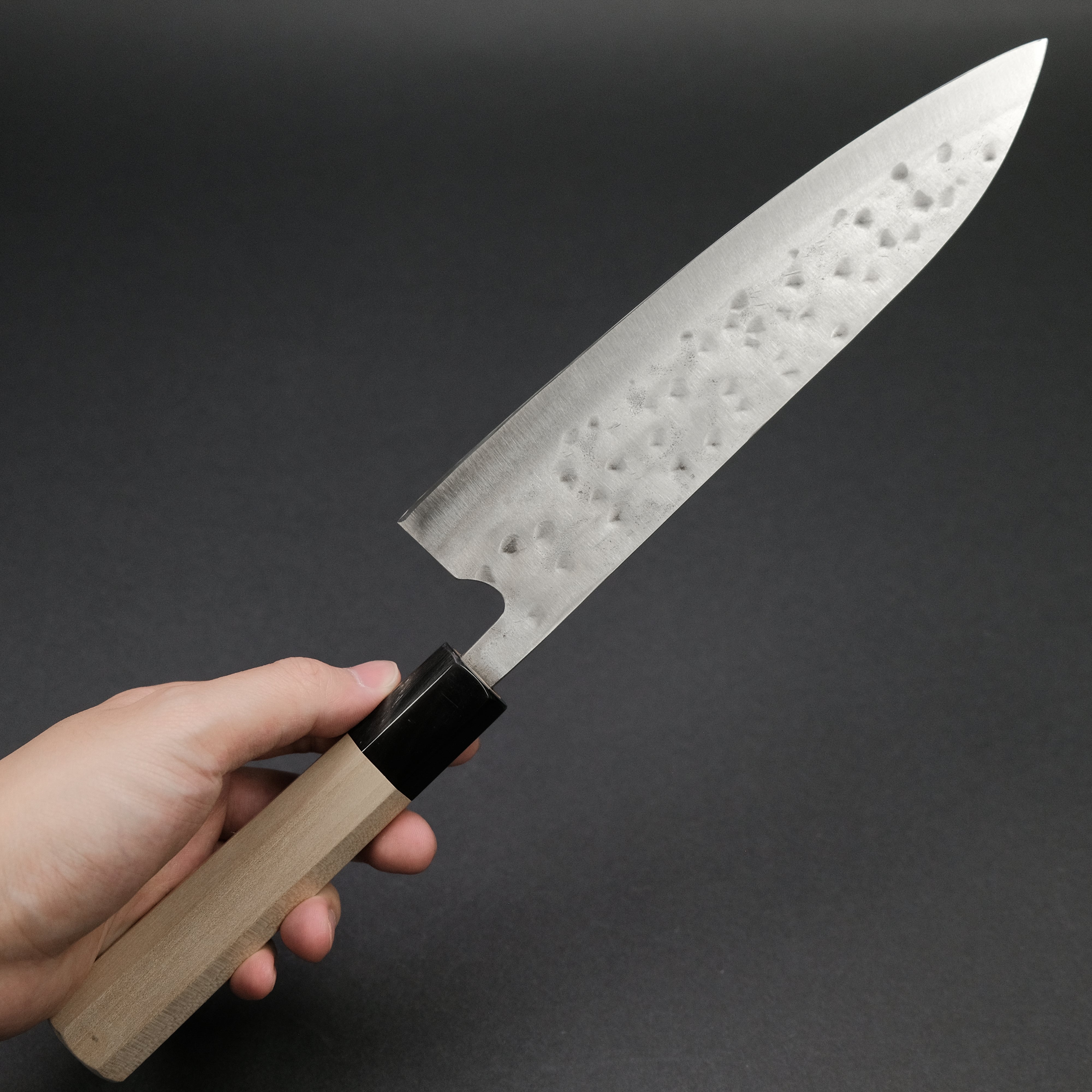 Premium Teruyasu Fujiwara Maboroshi White #1 Gyuto 210mm Japanese Chef Knife with Ho Wood Handle - Professional Kitchen Knife for Sushi, Meat Cutting & Precision Cooking