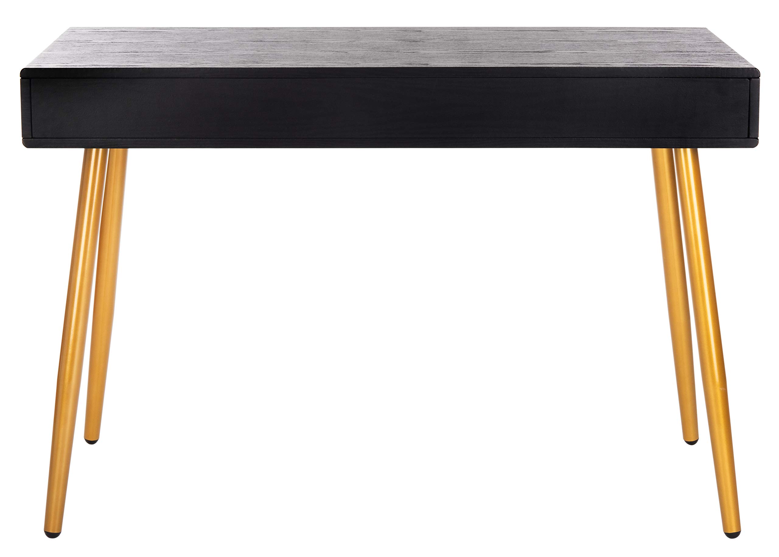 Safevieh Jorja Modern Black & Gold 1-Drawer Home Office Desk - Stylish Writing Desk for Small Spaces, Home Office & Study Room