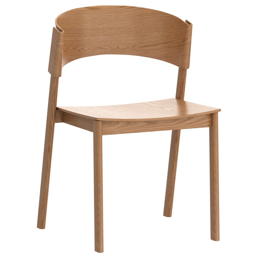 Elias Contract Grade Wooden Chairs, Set of 2 in Natural Finish - Perfect for Dining Room, Kitchen, or Office Use