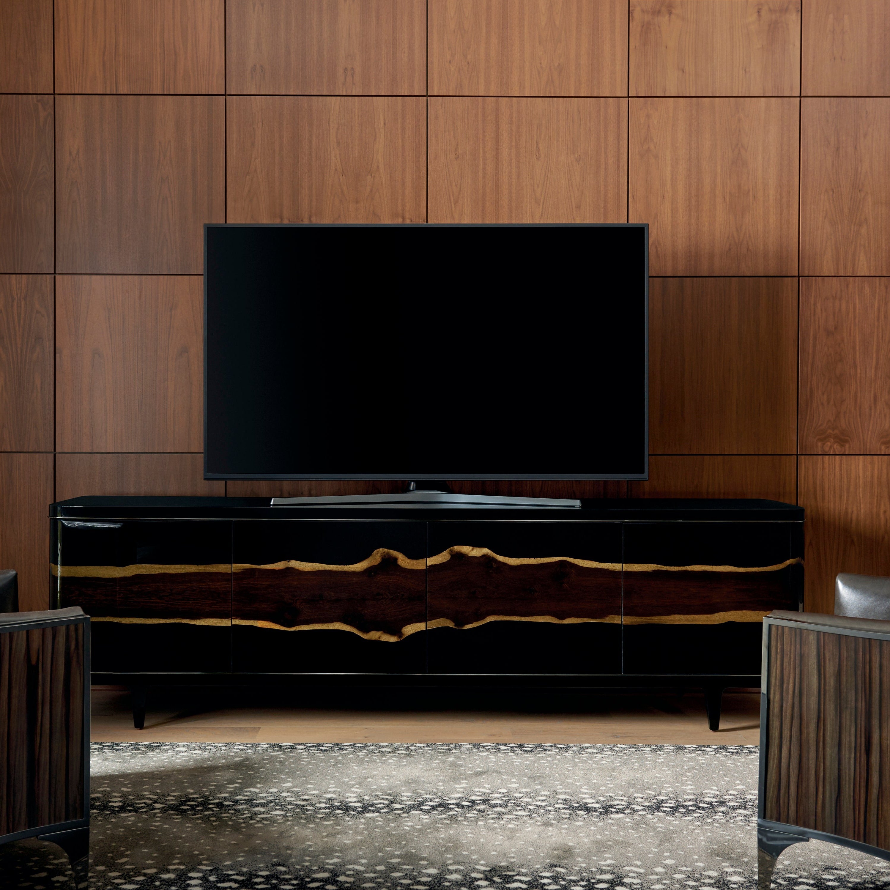 100W x 18D x 28.5H Entertainment Center Console - Modern TV Stand with Storage for Living Room, Bedroom & Home Theater Setup