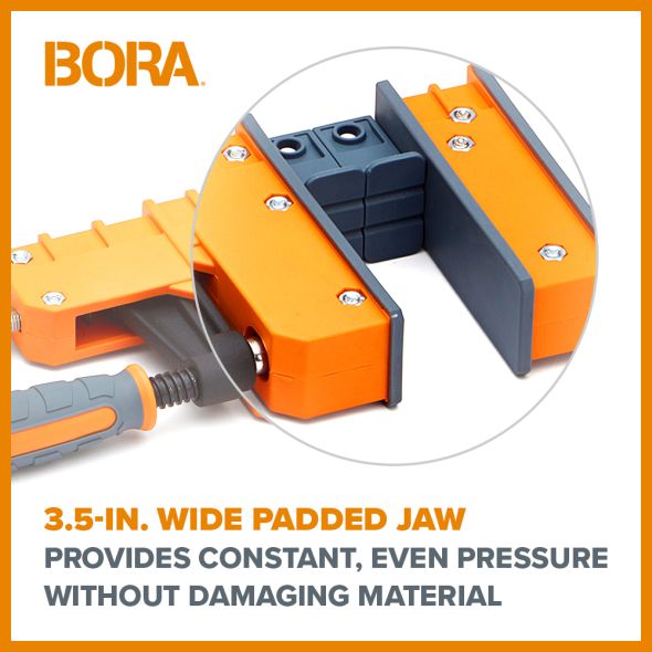 BORA 8-Piece Parallel Clamp Set - Heavy Duty Woodworking Clamps for Cabinet Making, Furniture Building & DIY Projects - Perfect for Woodworkers & Craftsmen