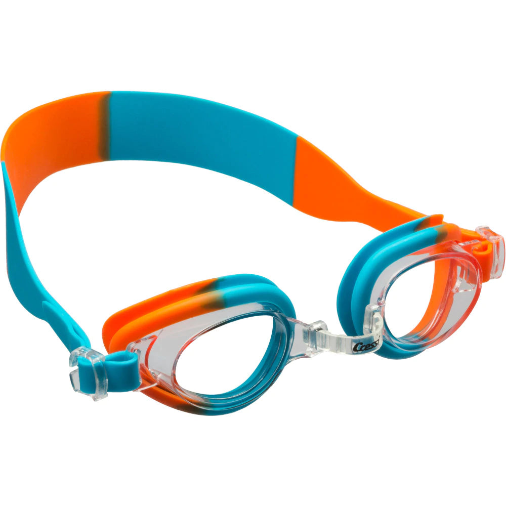 Cressi Starfish Orange/Azure Snorkeling Mask - Comfortable & Durable for Scuba Diving, Swimming, and Beach Vacations