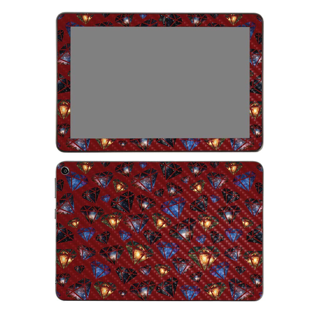 MightySkins Carbon Fiber Skin for Amazon Fire HD 8 (2020) - Diamond Galaxy Design | Protective & Durable Textured Cover | Easy to Apply | Made in USA | Perfect for Home, Office & Travel Protection