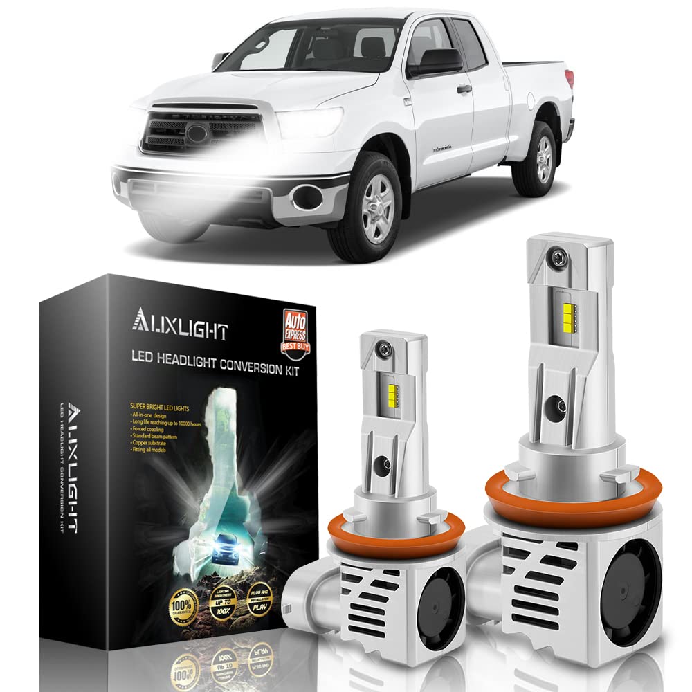 AUXLIGHT H11 H8 H9 LED Headlight Bulbs - 12000 Lumens 6000K Cool White - Direct Replacement for 2007-2013 Toyota Tundra - Plug & Play Low Beam Conversion Kit (Pack of 2) - Perfect for Night Driving & Foggy Conditions