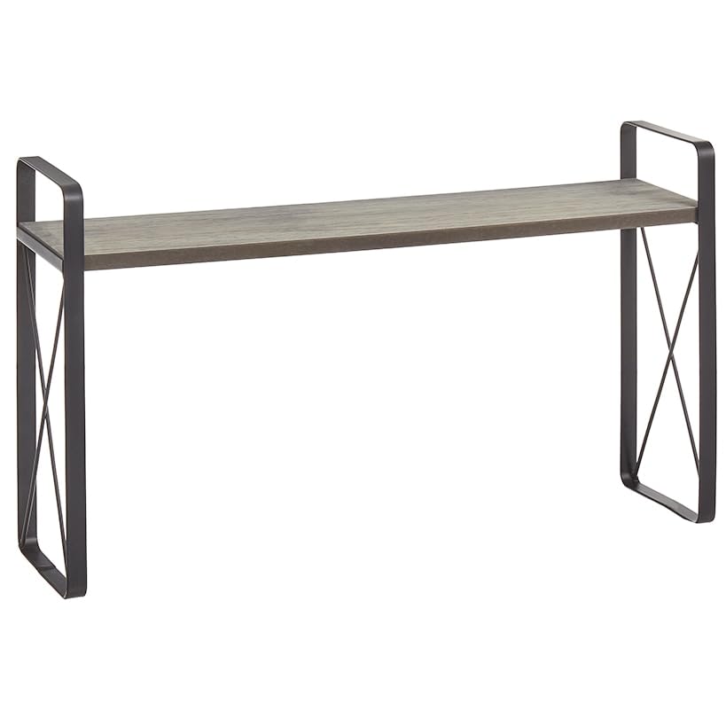 Farmhouse Style Over The Sink Bathroom Shelf - Gray Wooden Storage Organizer for Towels, Soap & Decor | Perfect for Rustic, Vintage & Modern Bathrooms