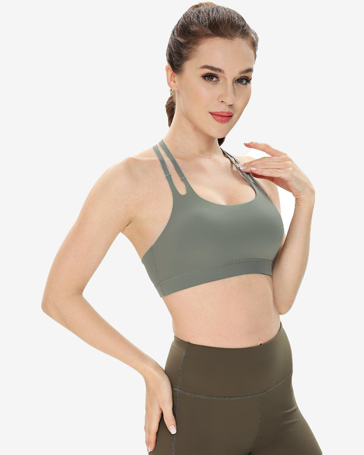 Wirefree Sports Bra with Double T Back Support - Comfortable & Supportive for Yoga, Running, and Gym Workouts