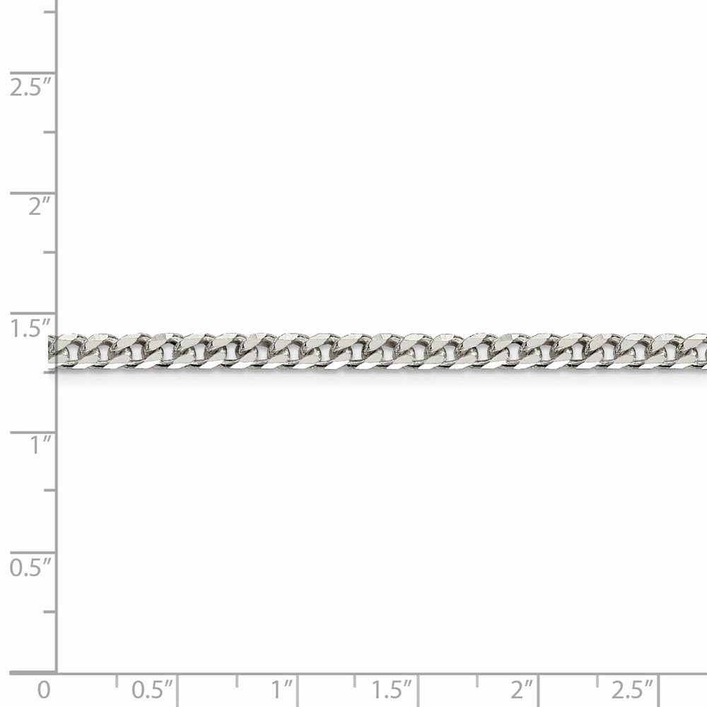 Sterling Silver Curb Chain Necklace 3.5mm - Elegant Jewelry for Women