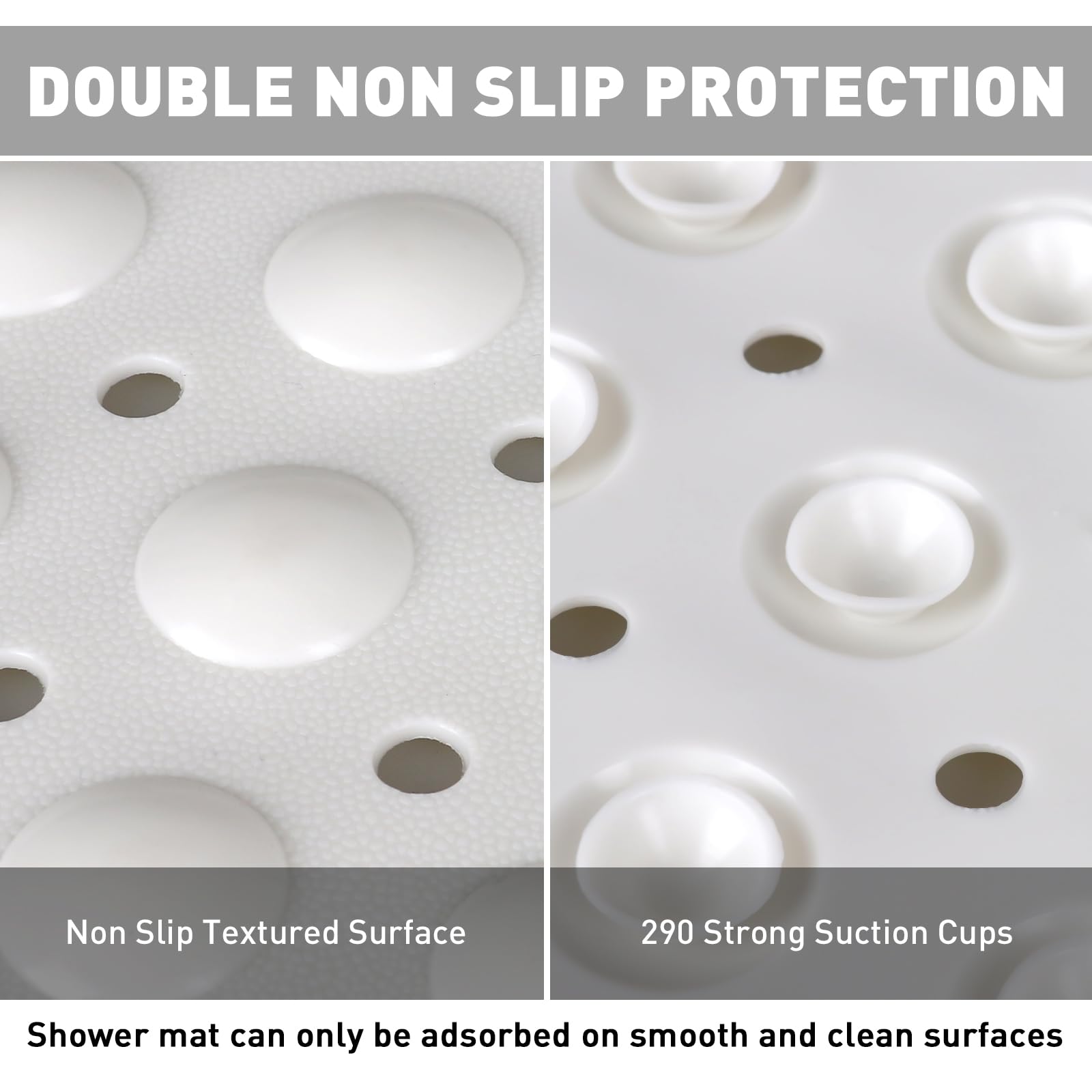 Non-Slip Shower Mat - Extra Large 35.4
